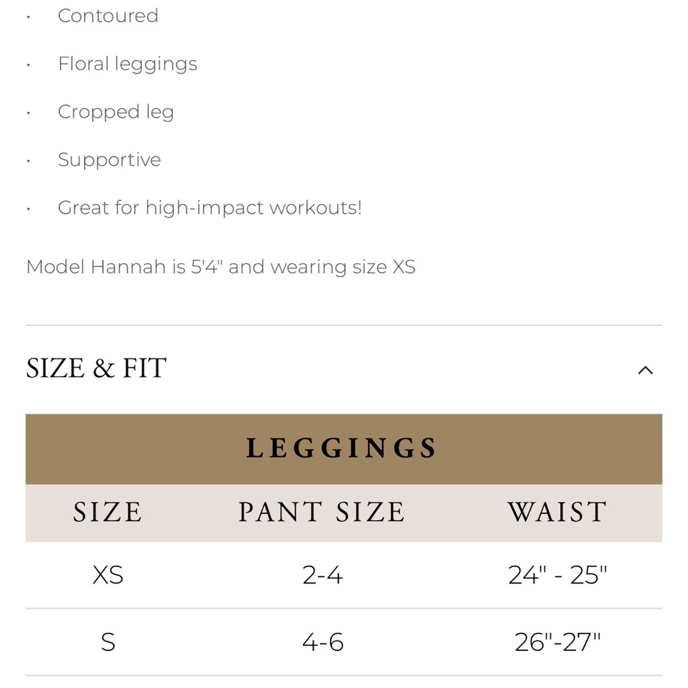Albion Peony Cropped Leggings - Picture 7 of 7